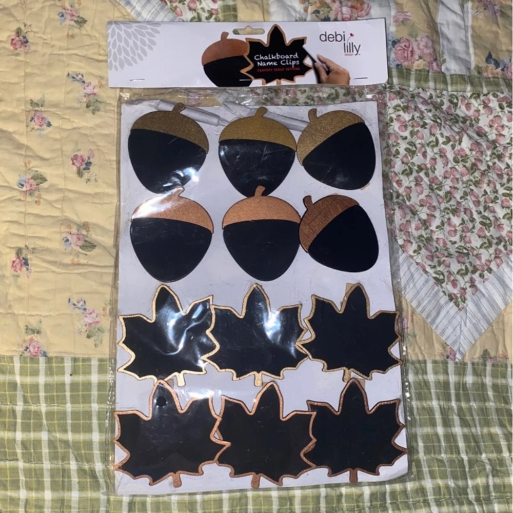 Chalkboard kitch school name clips NEW